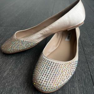 Steve Madden Bedazzled Light Pink Ballet Flats